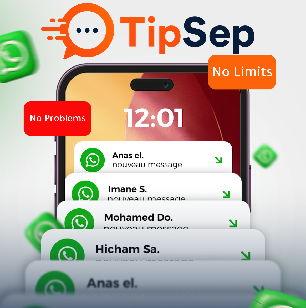 واجهة TipSep — إرسال حملات WhatsApp